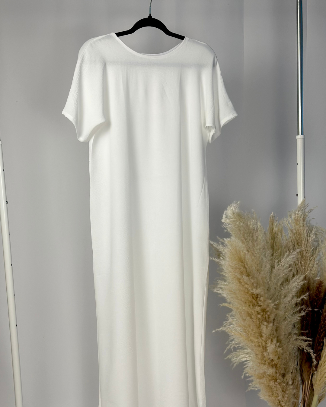 INNER SLIP DRESS SHORT SLEEVE - WHITE - Modesty