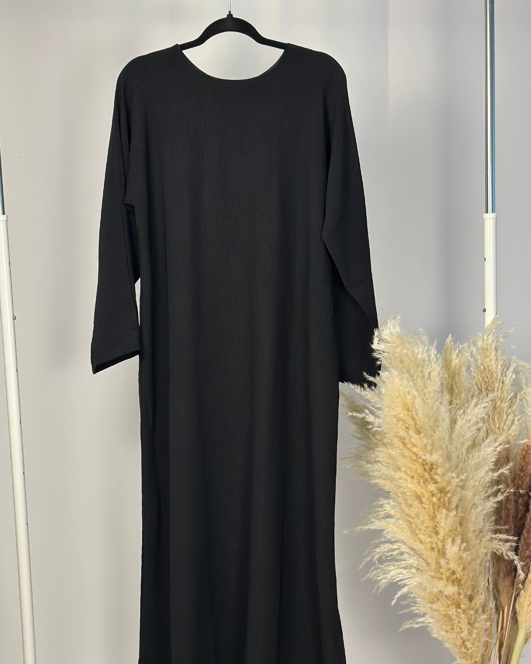 INNER SLIP DRESS LONG SLEEVE - BLACK - Modesty