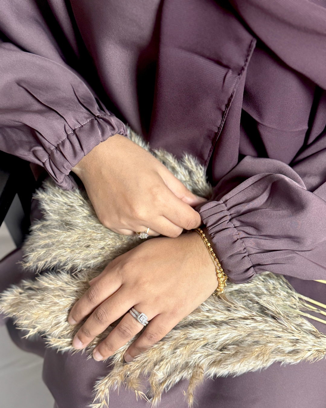 PREMIUM CLOSED FARASHA - DEEP MAUVE - Modesty