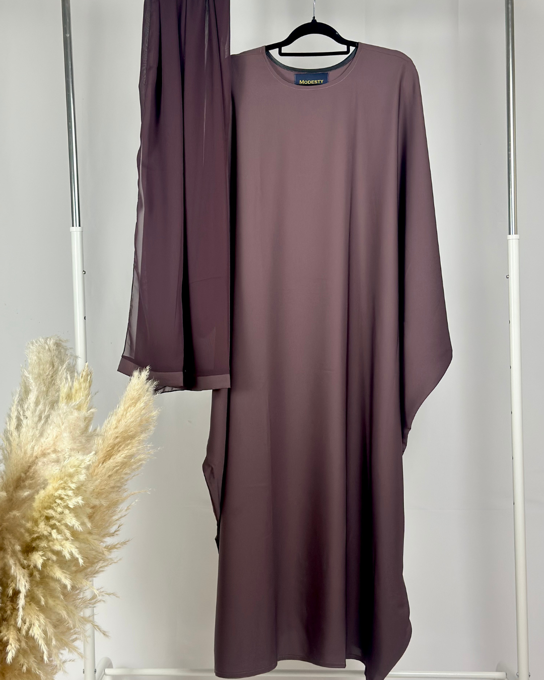 PREMIUM CLOSED FARASHA - DEEP MAUVE - Modesty