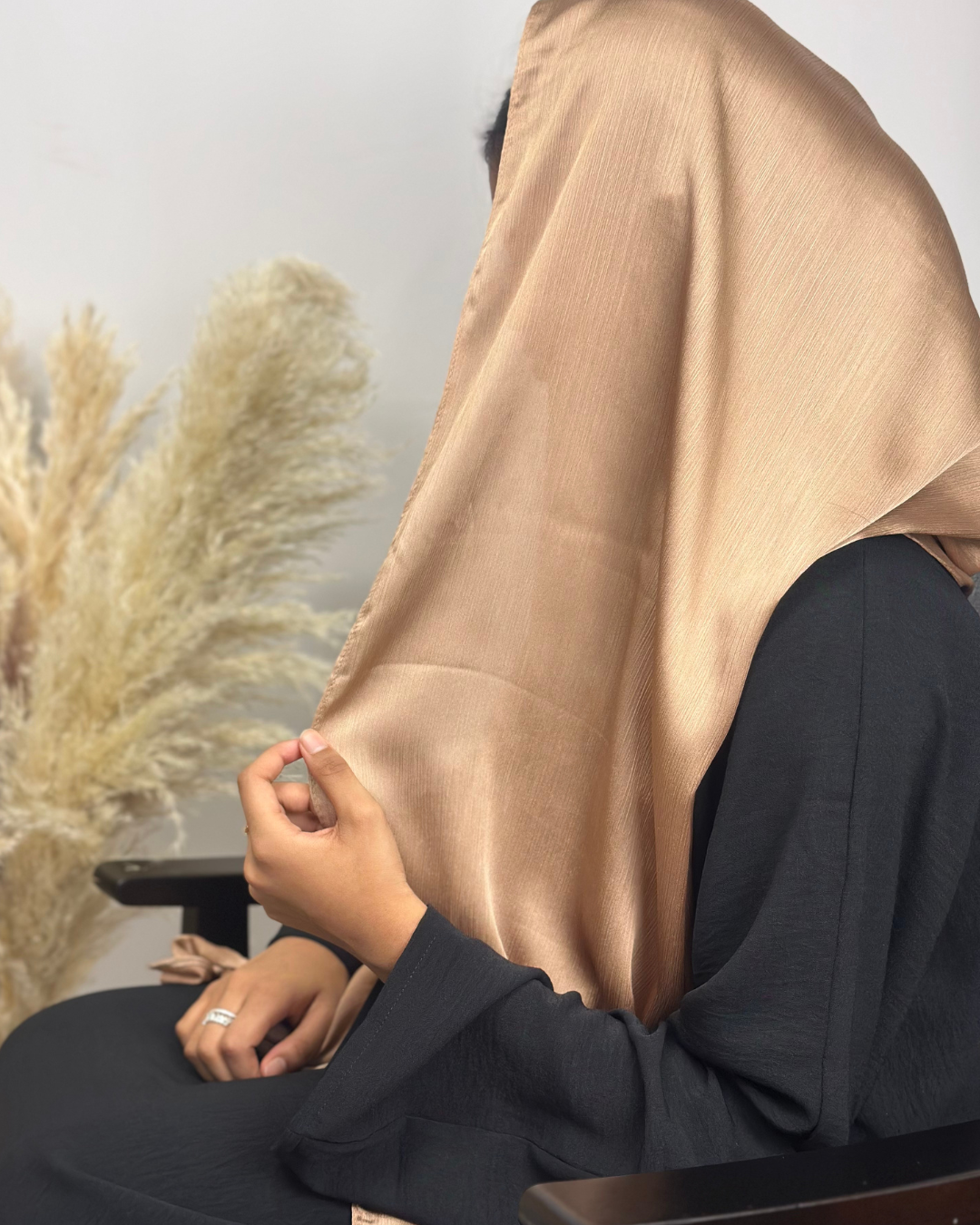 SATIN CRINKLE HIJAB - BRONZE - Modesty