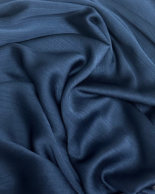 SATIN CRINKLE HIJAB - MARINE - Modesty