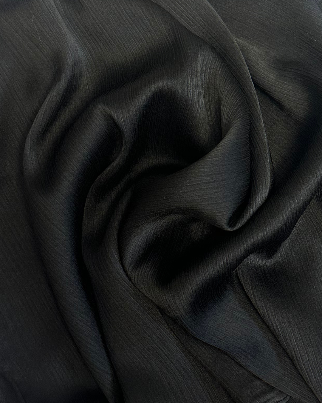 SATIN CRINKLE HIJAB - BLACK - Modesty