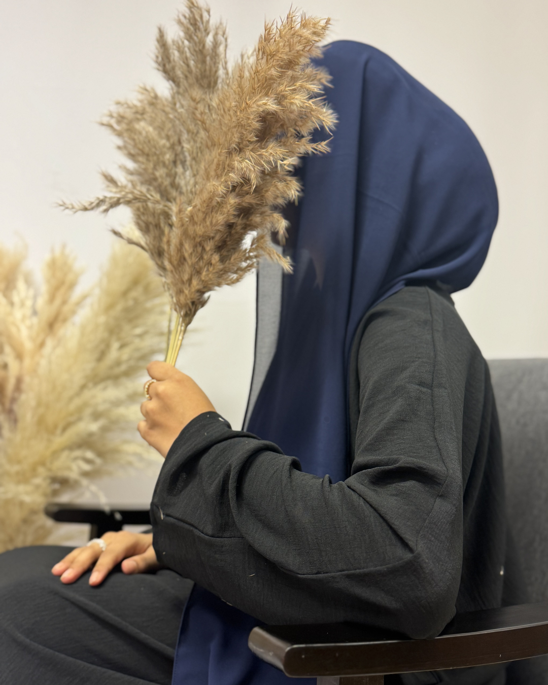 GORGETTE CHIFFON HIJAB - NAVY - Modesty