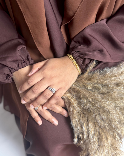 PREMIUM CLOSED FARASHA - BROWN - Modesty