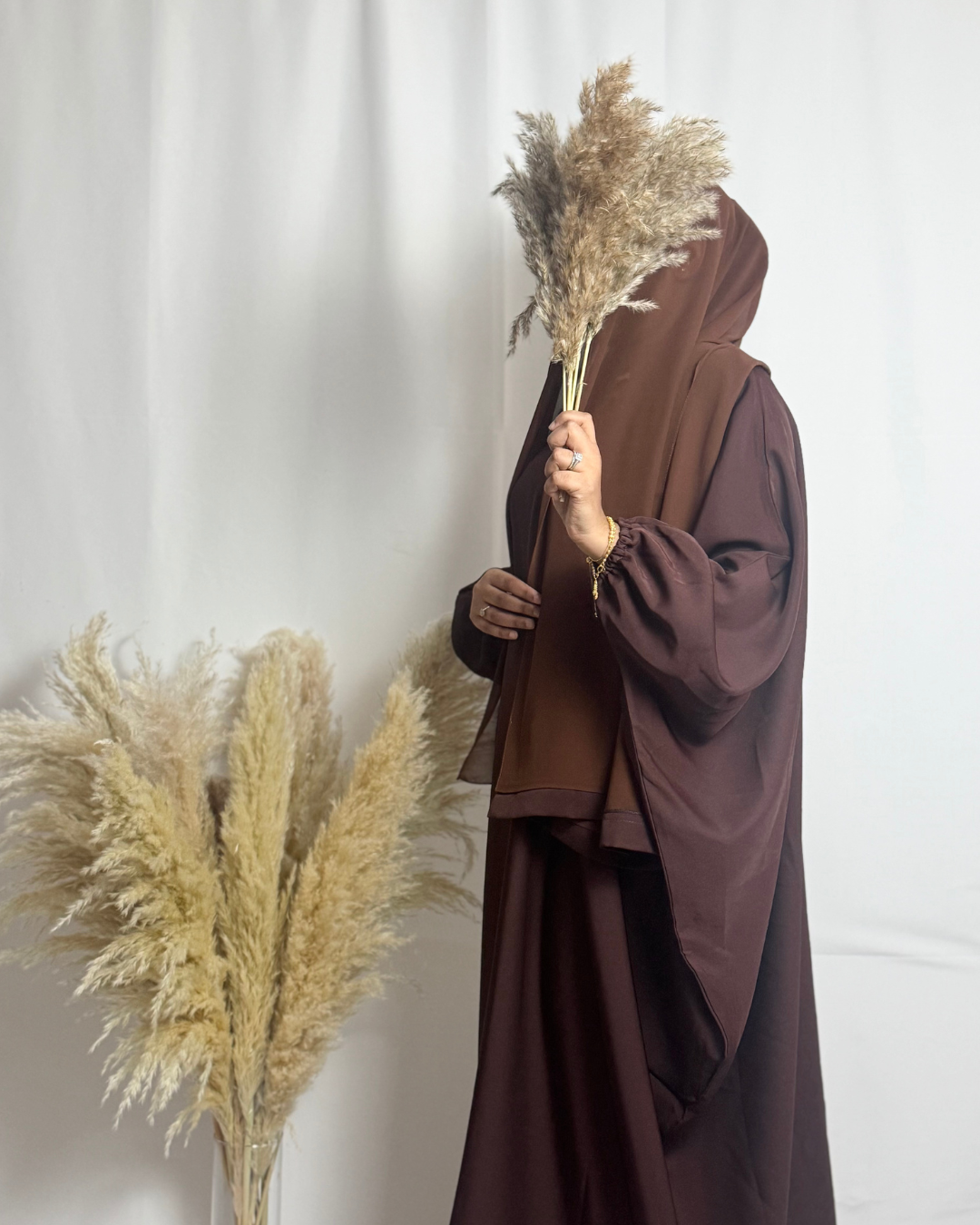 PREMIUM CLOSED FARASHA - BROWN - Modesty