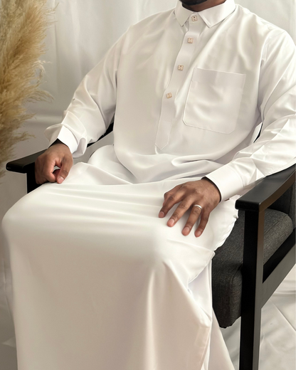 EXCLUSIVE SAUDI THOBE - WHITE - Modesty