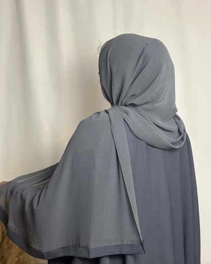 PREMIUM CLOSED FARASHA - CHARCOAL - Modesty