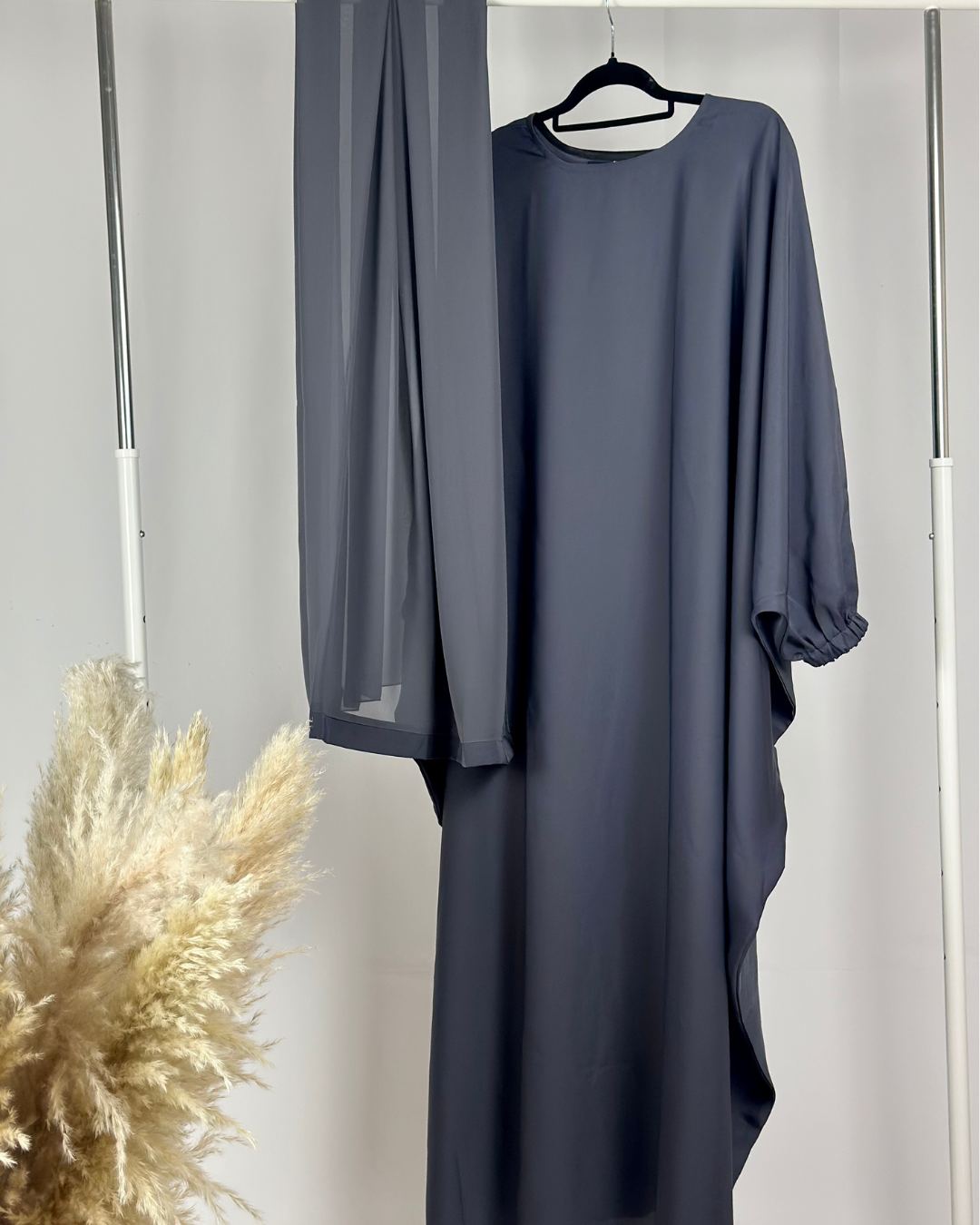 PREMIUM CLOSED FARASHA - CHARCOAL - Modesty