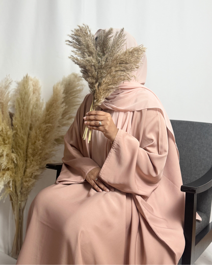 PREMIUM CLOSED FARASHA - BLUSH PINK - Modesty