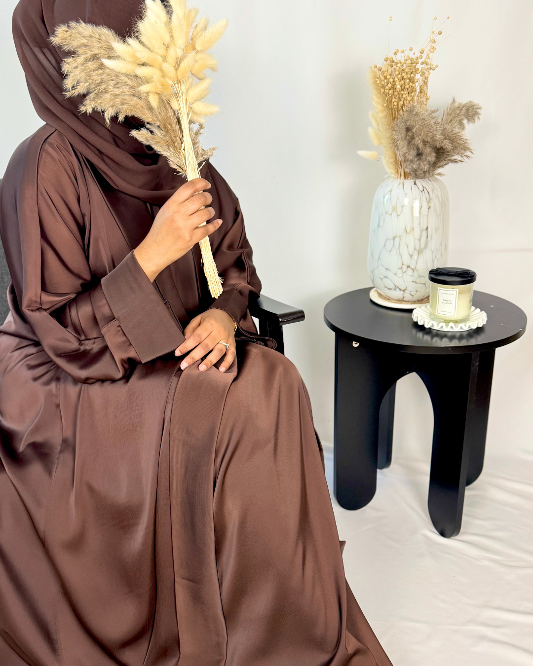 PREMIUM SATIN 4 PIECE - DARK BROWN - Modesty