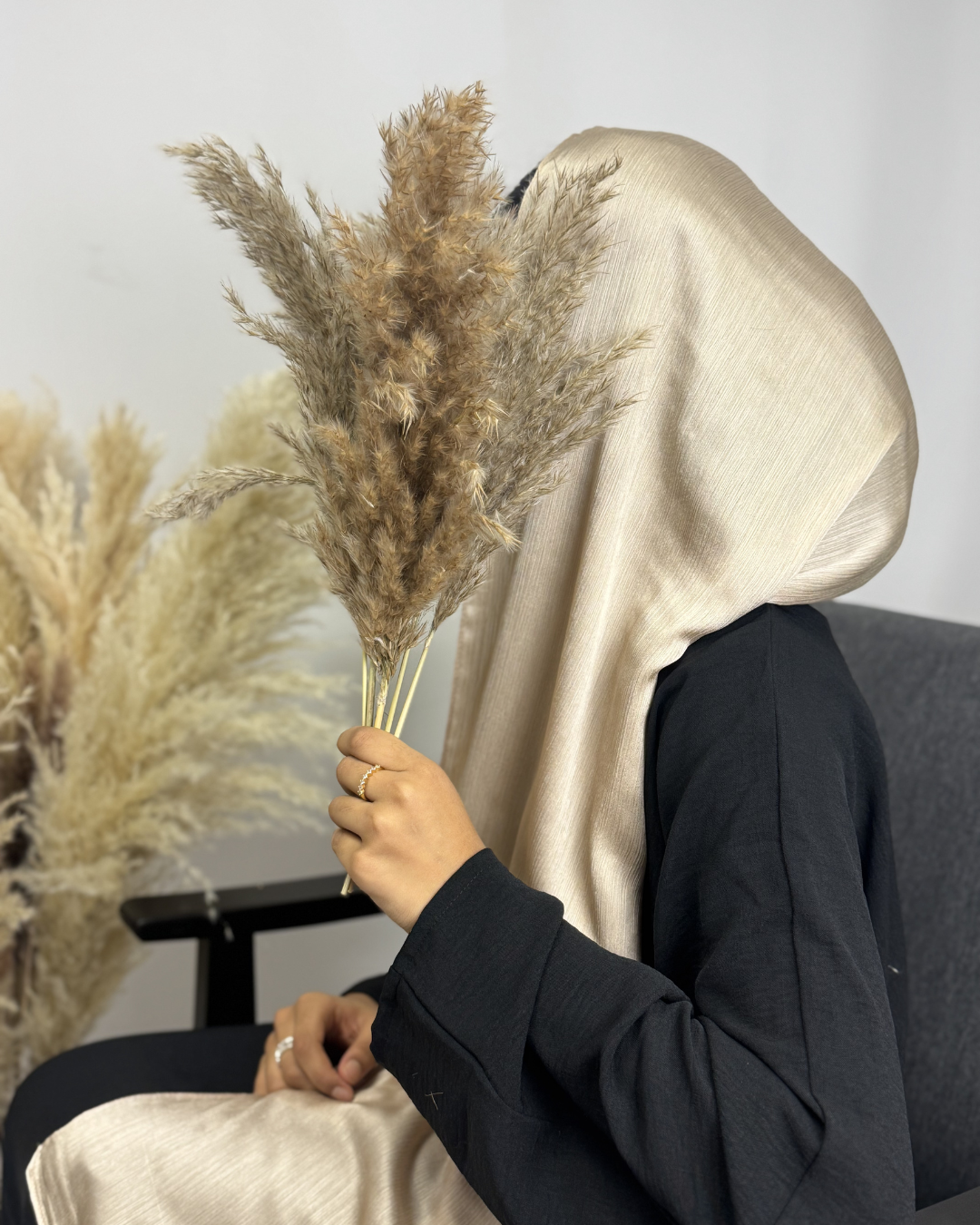 SATIN CRINKLE HIJAB - CHAMPAGNE - Modesty