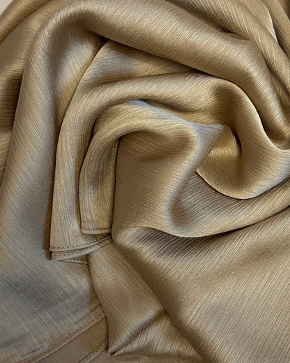 SATIN CRINKLE HIJAB - CHAMPAGNE - Modesty