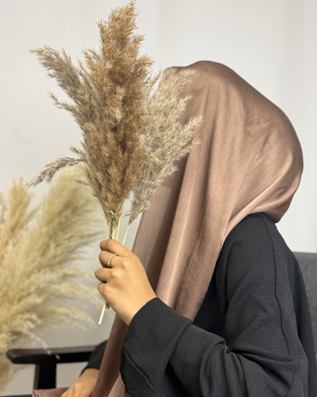 SATIN CRINKLE HIJAB - TAUPE - Modesty