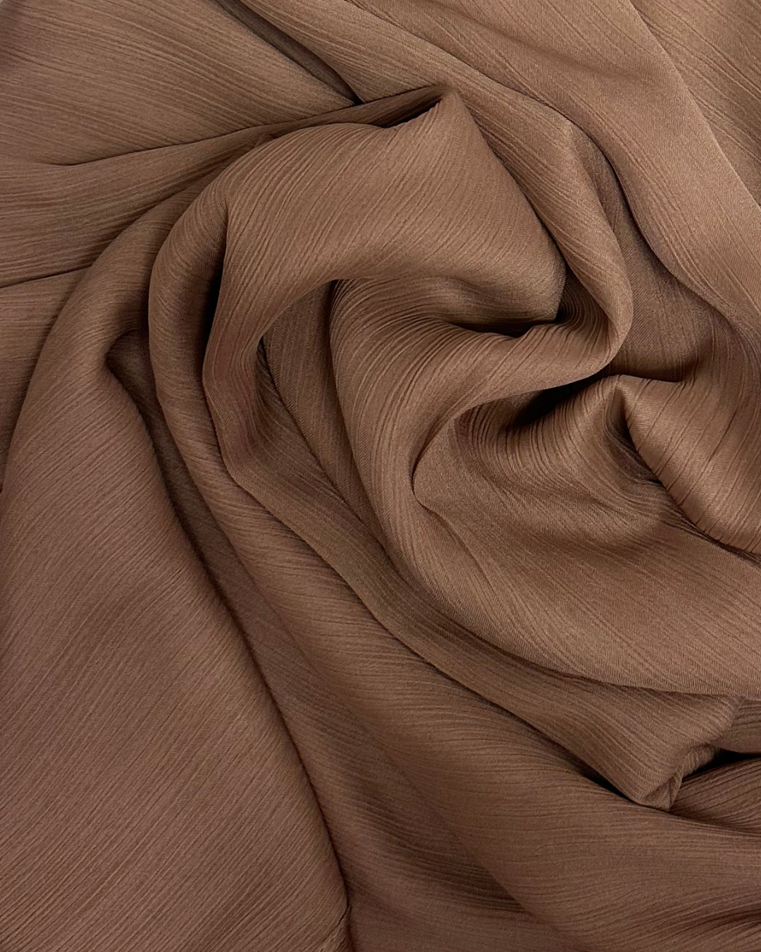 SATIN CRINKLE HIJAB - MOCHA - Modesty