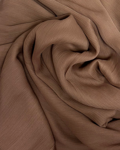 SATIN CRINKLE HIJAB - MOCHA - Modesty