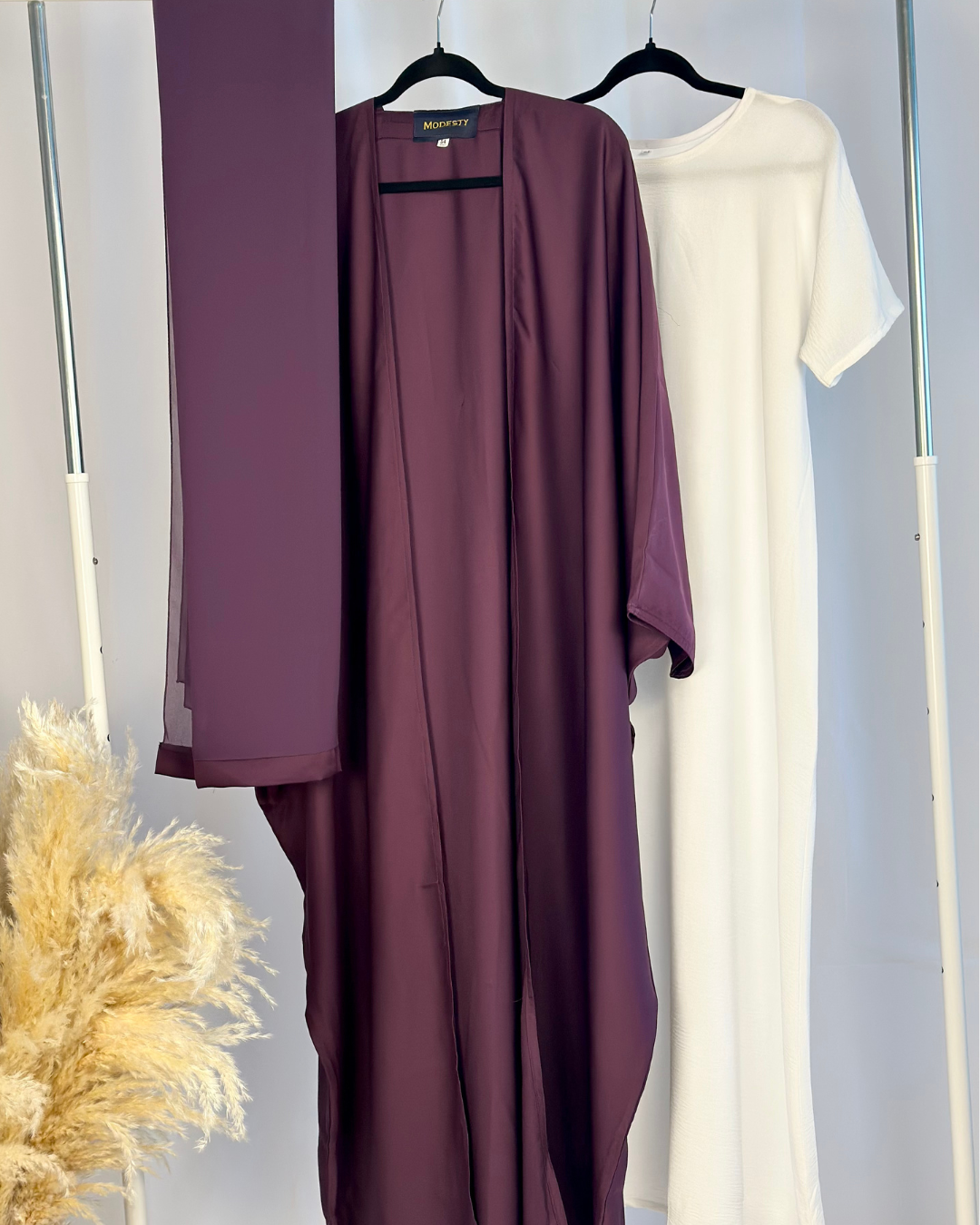PREMIUM OPEN FARASHA - PLUM - Modesty